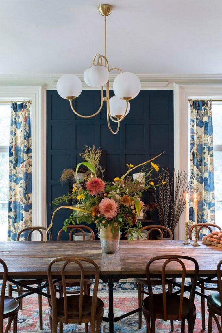 10 Beautiful and Unique Blue Farmhouse Dining Room to Copy - GoodNewsArchitecture