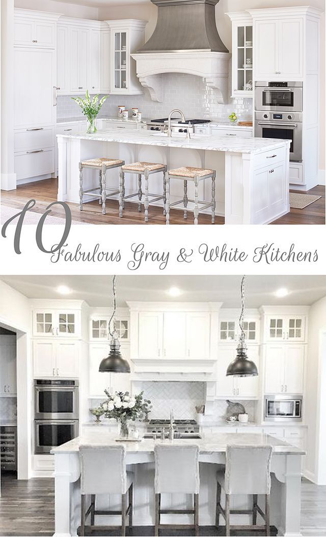 10 Fabulous Gray and White Kitchens - Tuft & Trim