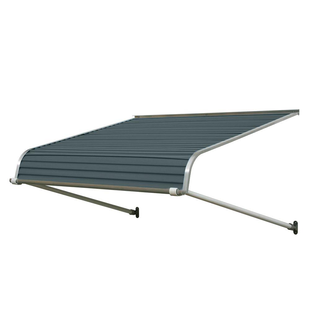 NuImage Awnings 4 ft. 1100 Series Door Canopy Aluminum Awning (12 in. H x 42 in. D) in Slate Blue-K110704837 - The Home Depot
