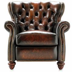 American Made Tufted Leather Recliner