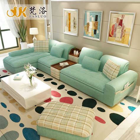 Online Shop living room furniture modern L shaped fabric corner sectional sofa set design couches for living room with chaise longue ottoman | Aliexpress Mobile