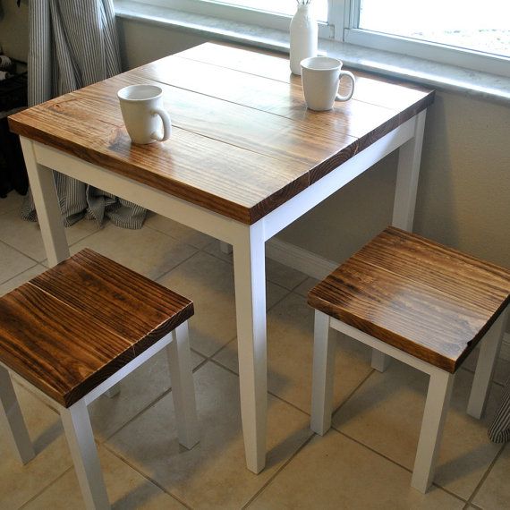 Farmhouse Breakfast Table or Dining Table Set with or without Stools - Farmhouse Table
