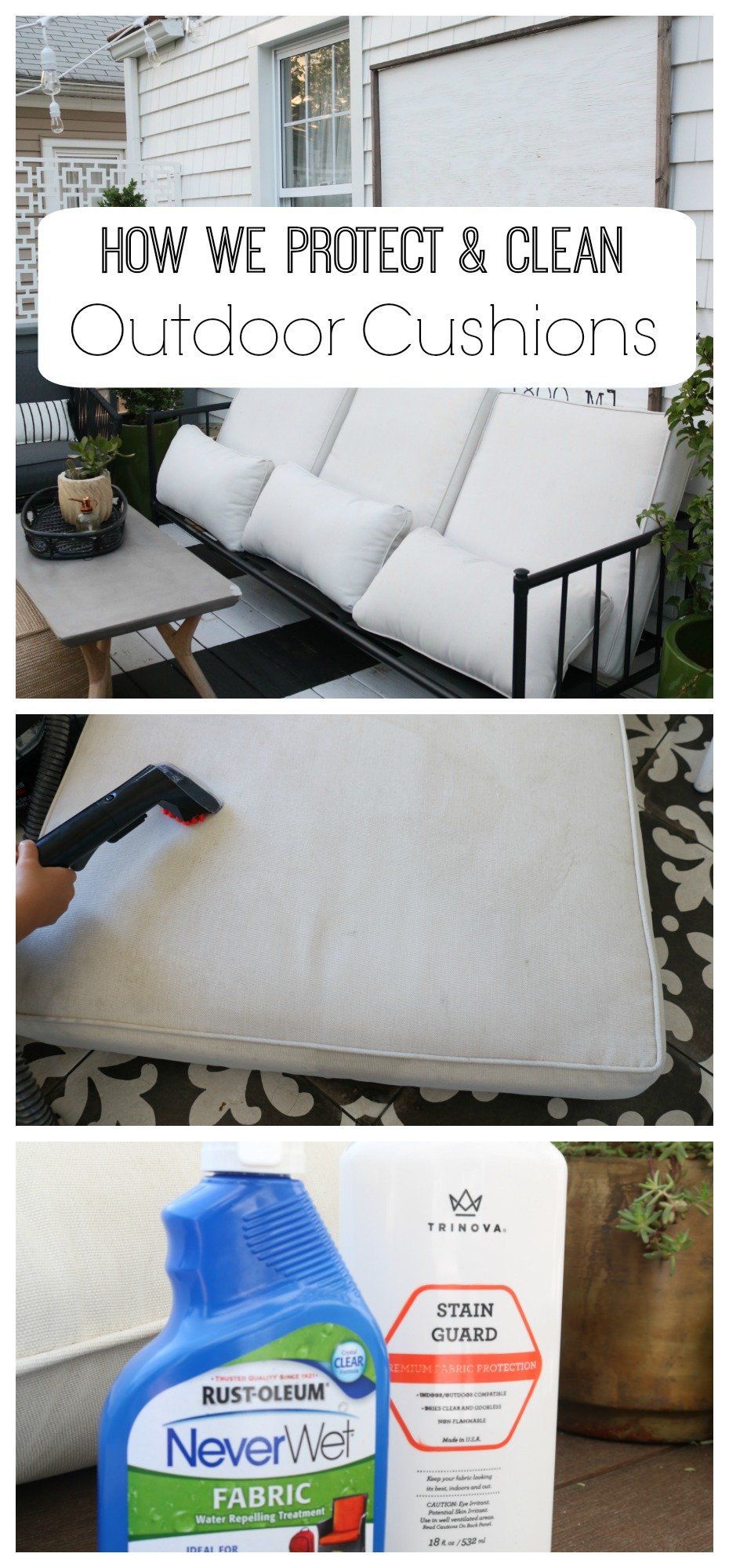 How we Clean our Outdoor Cushions, Indoor Cushions and Rugs – Nesting With Grace
