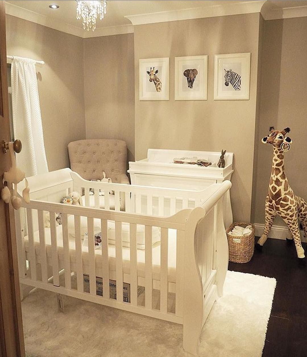 Boori Europe on Instagram: “A simple yet effective gender neutral nursery! How stunning are the animal prints? Perfect to complement our Boori Sleigh cot bed and…”