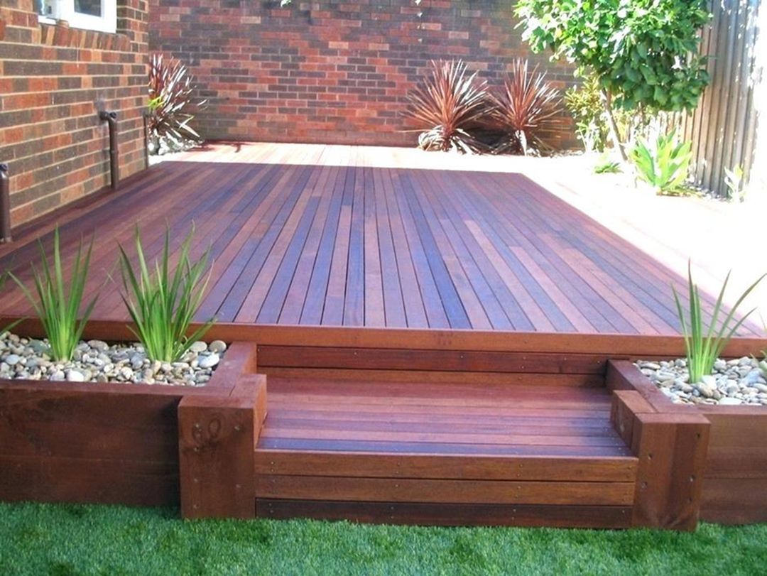 20+ Gorgeous Small Wooden Deck Ideas for Small Backyards