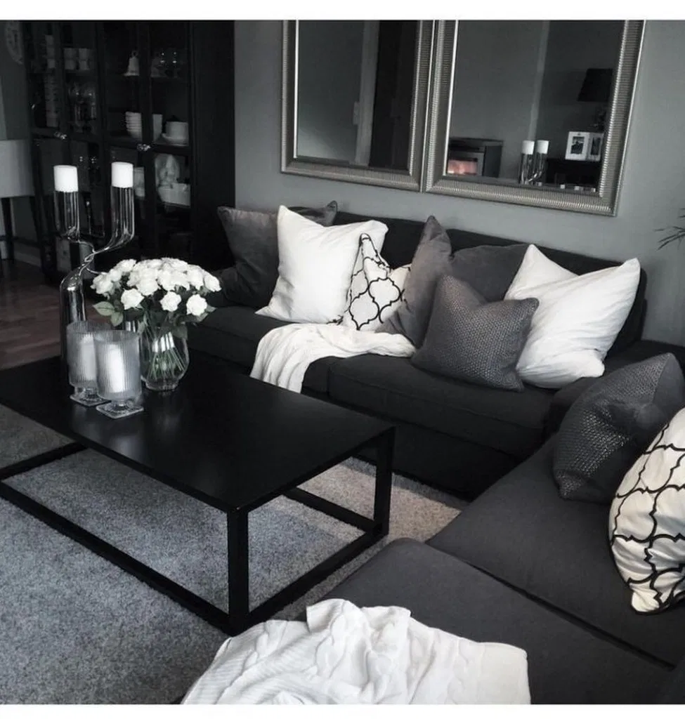 25 manly living room decor ideas in the masculin black 2 #livingroom #blacklivin…
