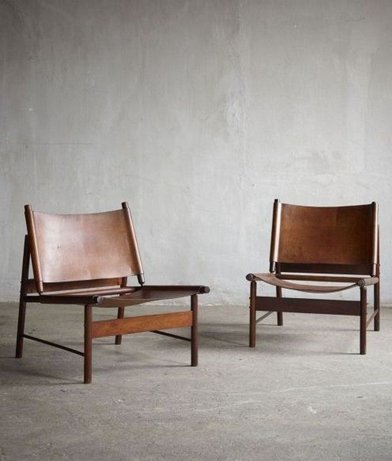 30+ Comfy Mid Century Leather Lounge Chair Design Ideas #chair #chairdesign #fur…