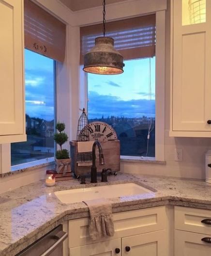 31+ Ideas For Kitchen Sink Corner Window Lights