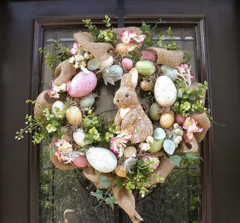 32 Awesome DIY Front Door Easter Decorating Ideas