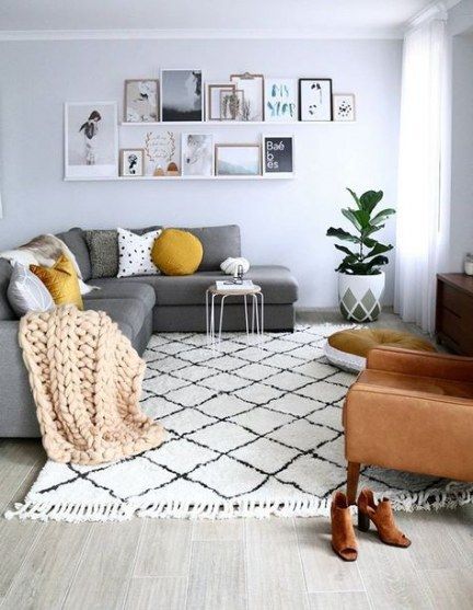 48+ super Ideas for living room grey mustard rugs