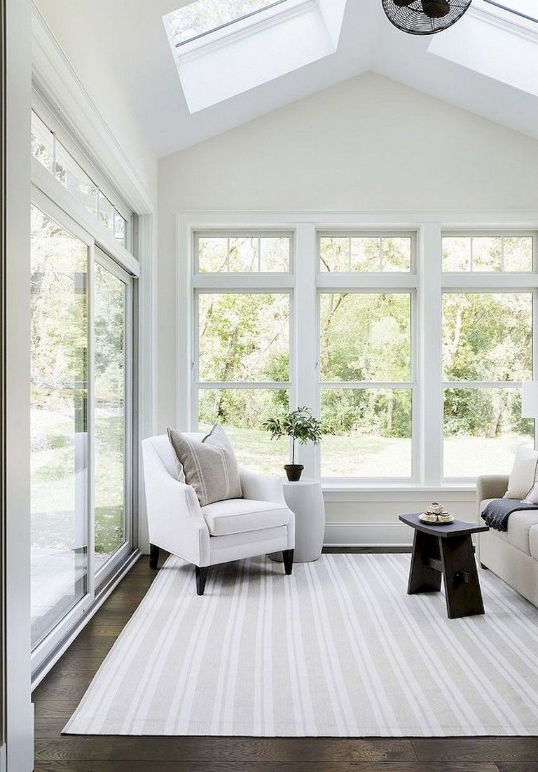 58+ Comfy Modern Farmhouse Sunroom Decor Ideas