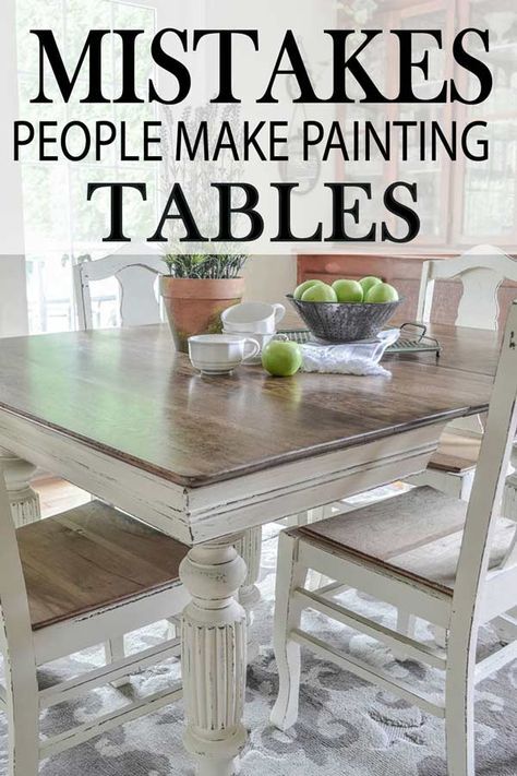 7 Common Mistakes Made Painting Kitchen Tables - Painted Furniture Ideas