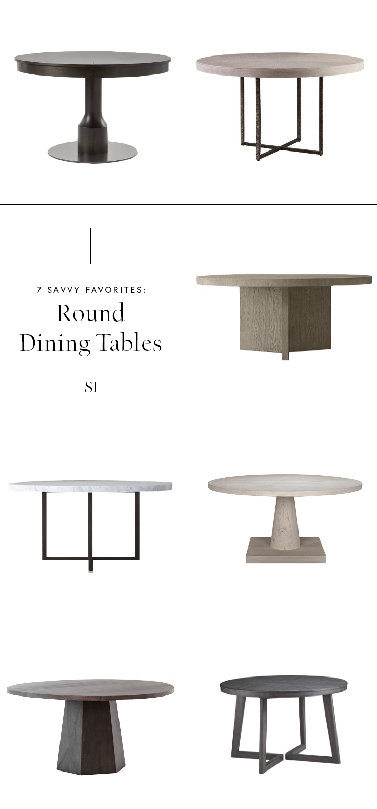 7 Savvy Favorites: Contemporary & Modern Round Dining Room Tables —  The Savvy Heart