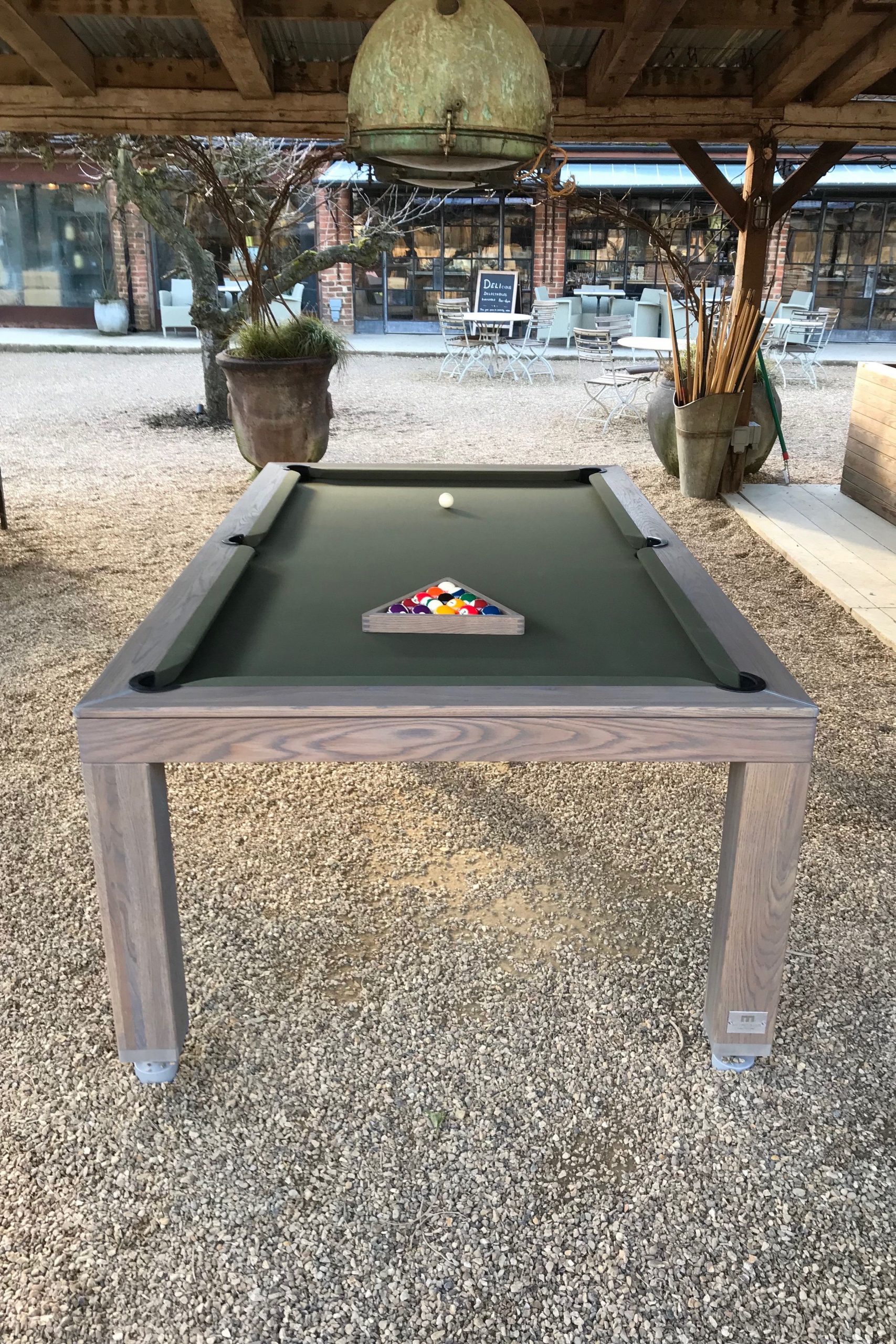 7ft English Outdoor Pool Table in a Grey Oak finish (our wood colour #33). This …