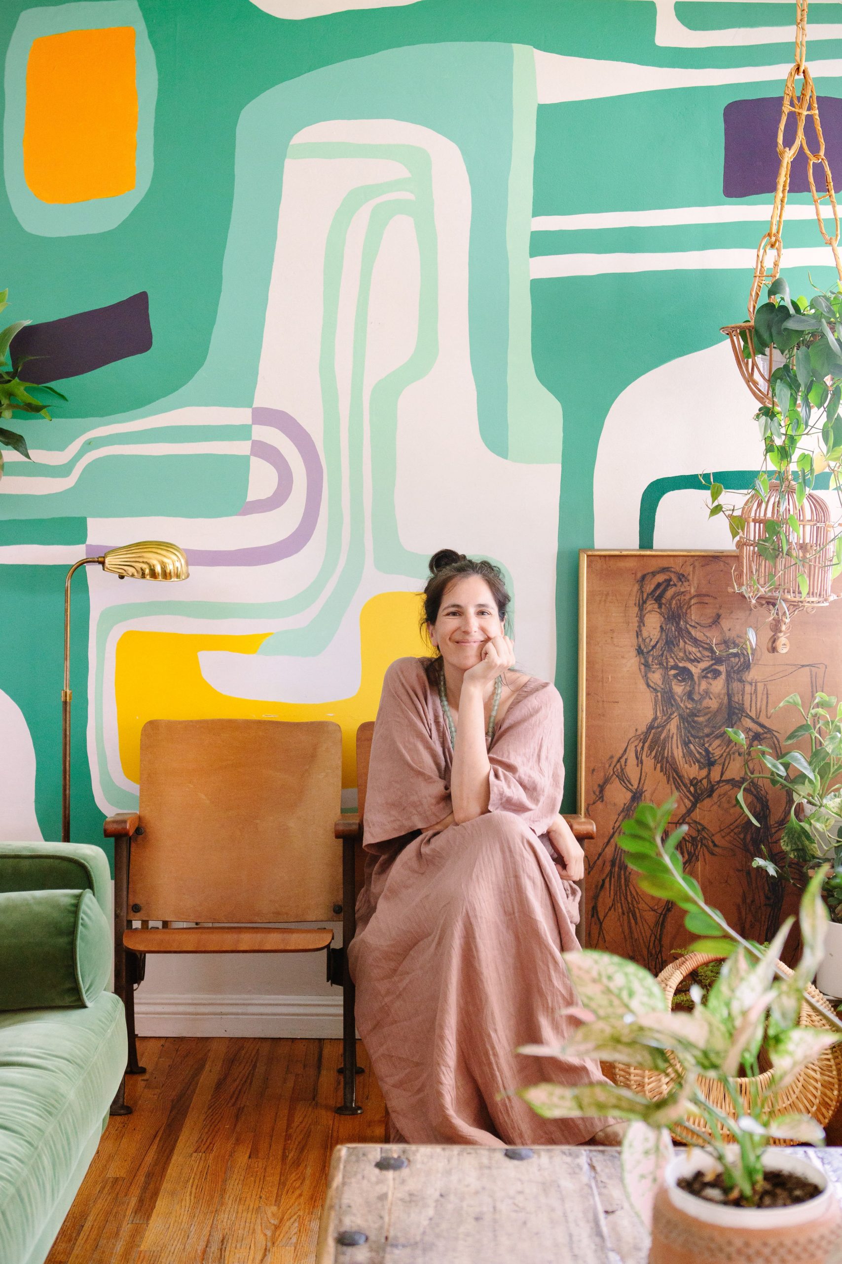 A Maximalist on a Minimal Budget Fills Her Home with Murals