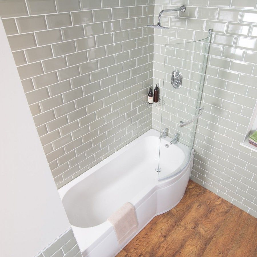 Abbey Traditional Bathroom Suite with Right Hand P Shape Shower Bath