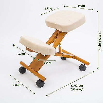 Adjustable Ergonomic Kneeling Chair Stretch Stress Knee Yoga Medical Office Seat  | eBay