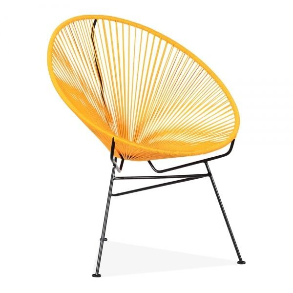Armando Woven Garden Lounge Chair, Mustard