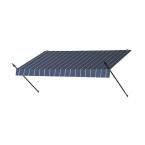 Awnings in a Box 8 ft. Designer Manually Retractable Awning (36.5 in. Projection) in Tuxedo-3020783 - The Home Depot