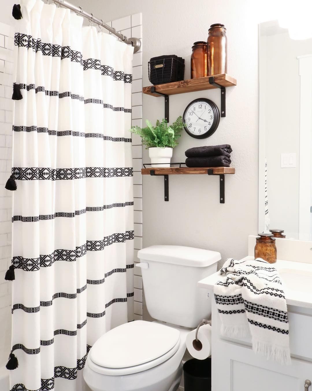BHG Live Better on Instagram: “We love how @txsizedhome styles her bathroom with the Tribal Chic Shower Curtain! 😍⁣ ⁣ Want to show off your room makeovers? Post and tag a…” - https://pickndecor.com/interior