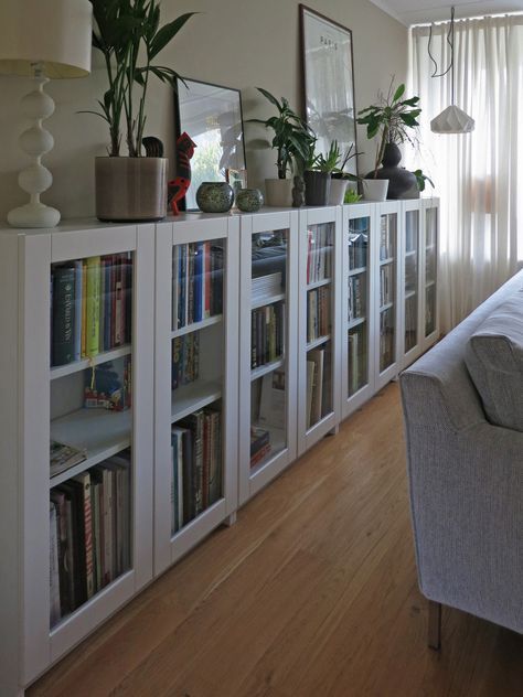 BILLY bookcases with GRYTNÄS glass doors - IKEA Hackers