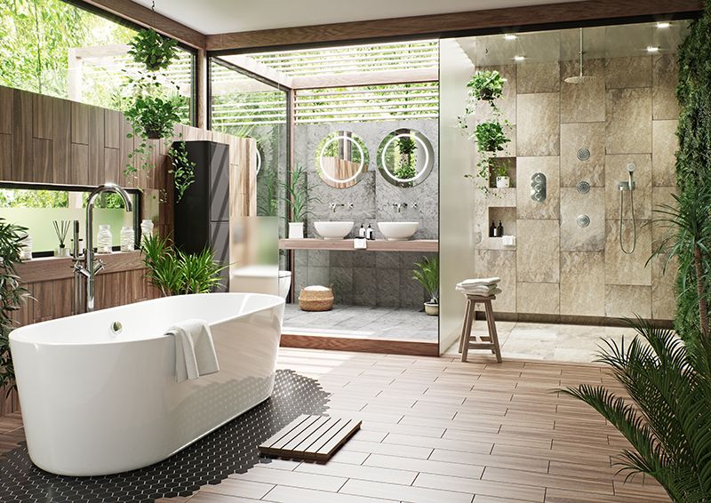 Bathroom ideas: Tropical