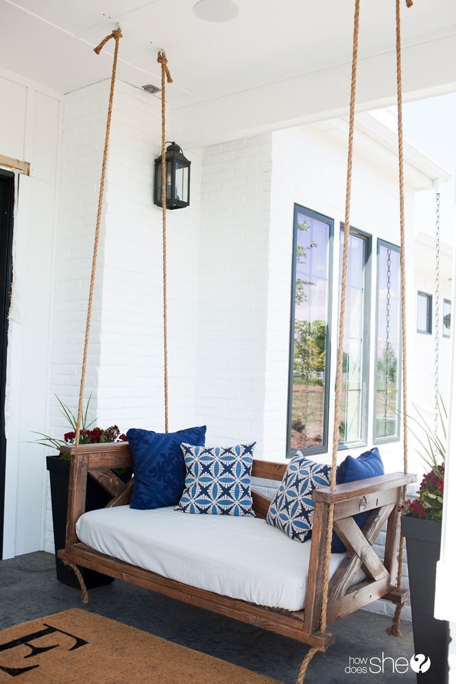 Beautiful DIY Farm-Inspired Porch Swing