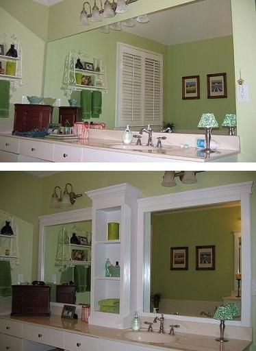 Before & After: From Big & Blank to a Built-In Look for the Bath