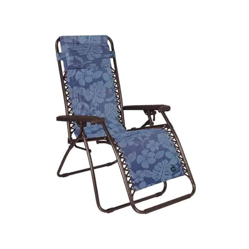 Bliss 26" Wide Gravity Free Recliner Outdoor Folding Chairs w/ Pillow