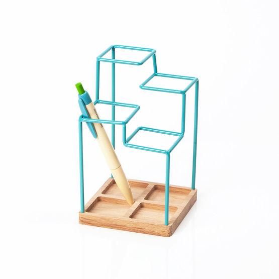 Block Design Blue Sketch Desk Tidy - Trouva