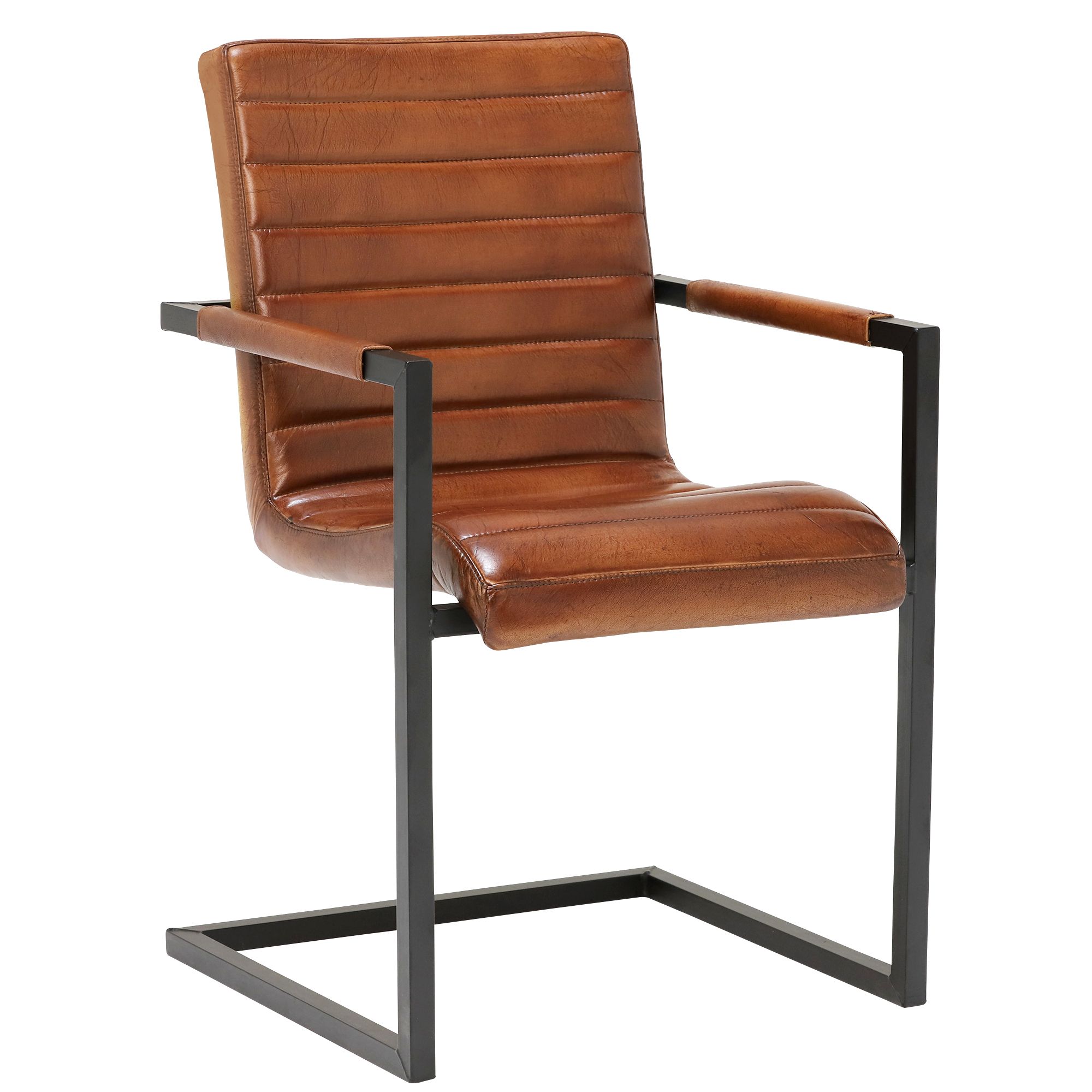 Brutus Buffalo Leather Dining Chair, Brown - Barker & Stonehouse