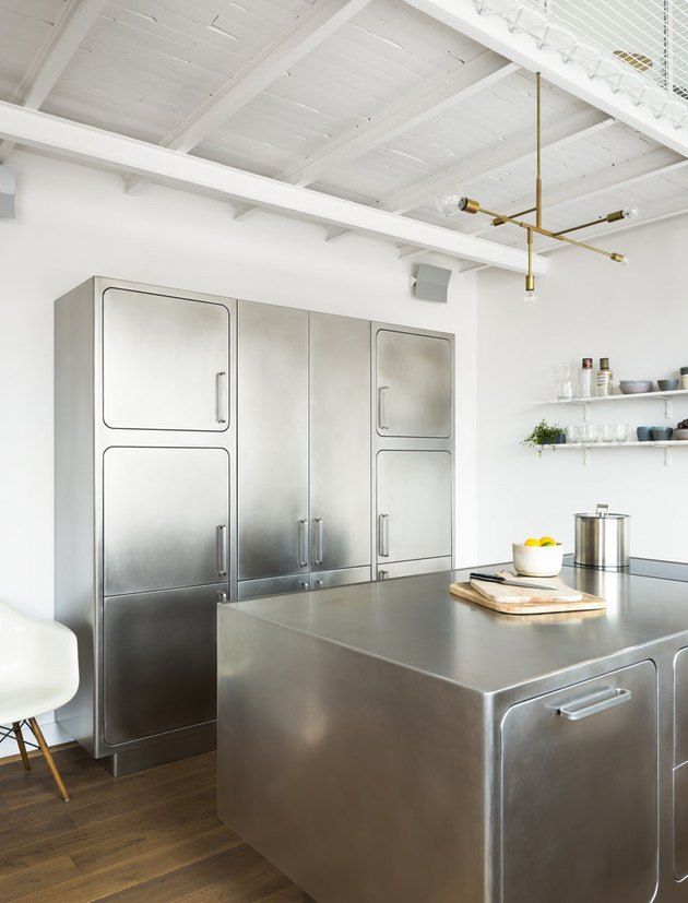 Caution: These 8 Stainless Steel Kitchen Cabinet Ideas Are Blindingly Beautiful | Hunker