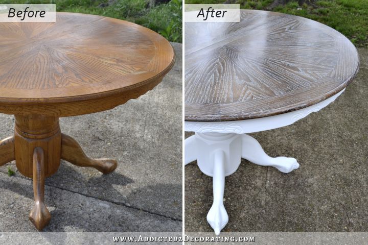 Cerused Oak Dining Table (Table Makeover) – Finished! – Addicted 2 Decorating®