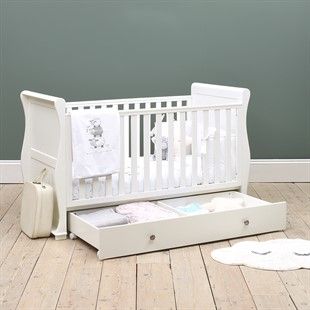 Chantilly White Nursery Sleigh Cot Bed