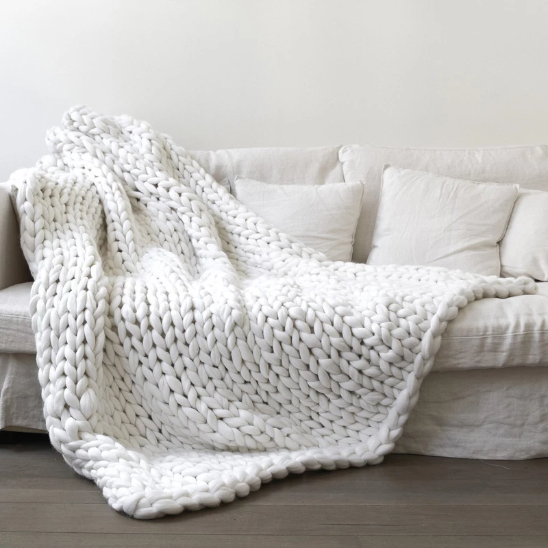 Chunky Cable Knit Blanket | Pingree Home