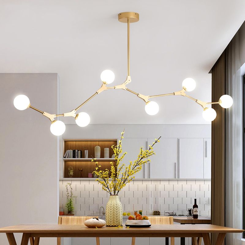 Contemporary Organic Branching 8 Light Chandelier for Dining Room