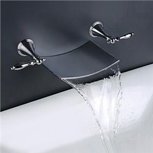 Contemporary Waterfall Bathroom Sink Faucet (Wall Mount) - See more at: www.home...