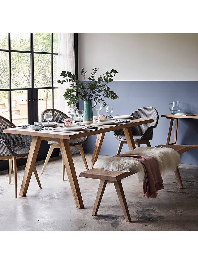 Croft Collection Lorn 6 Seater Dining Table, Oak