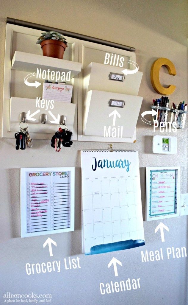 DIY Command Center Wall for Busy Moms