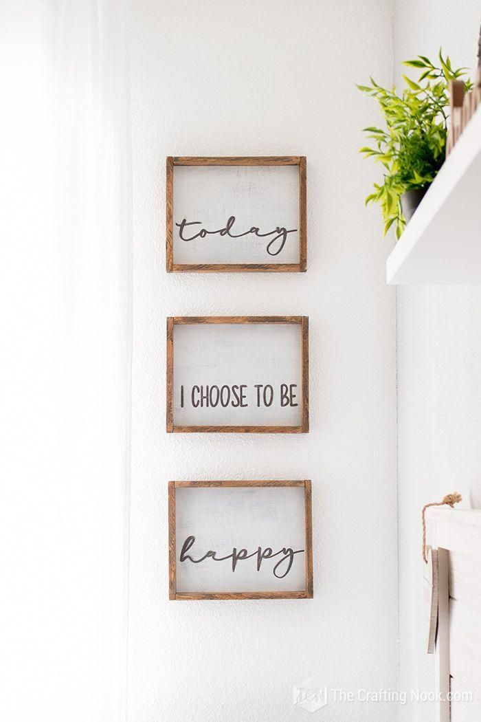 DIY Inspirational Farmhouse Wood Signs | The Crafting Nook