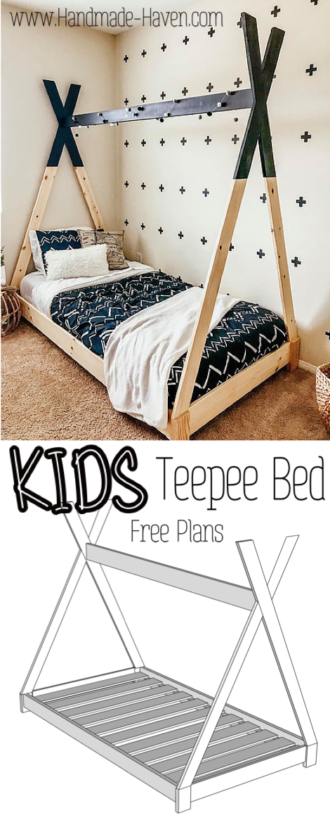 DIY Kids Teepee Bed
