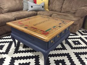 DIY TUTORIAL: Monopoly Table – game room- make your own game table- Monopoly T...