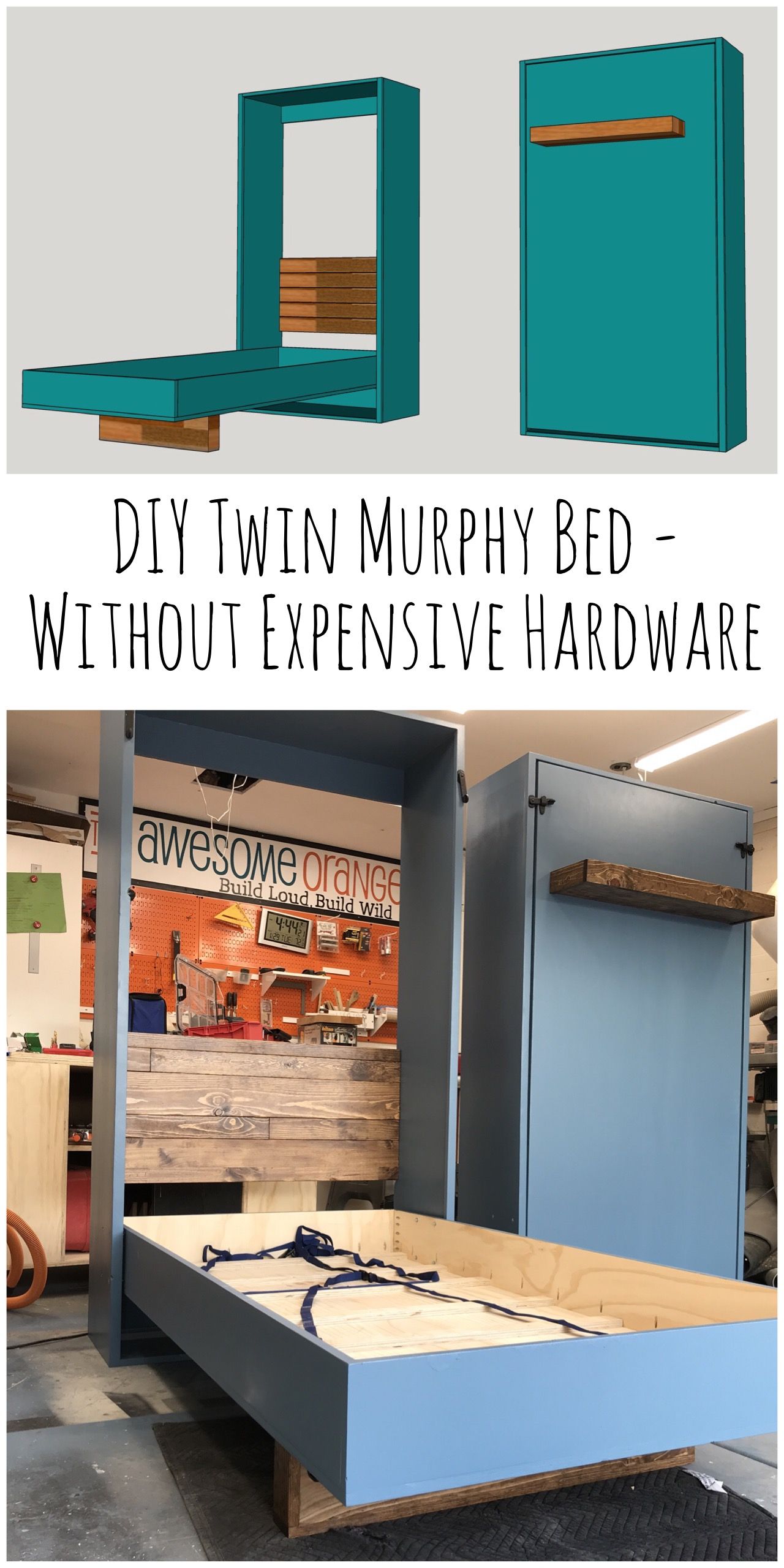 DIY Twin Murphy Beds - Without Expensive Hardware — the Awesome Orange