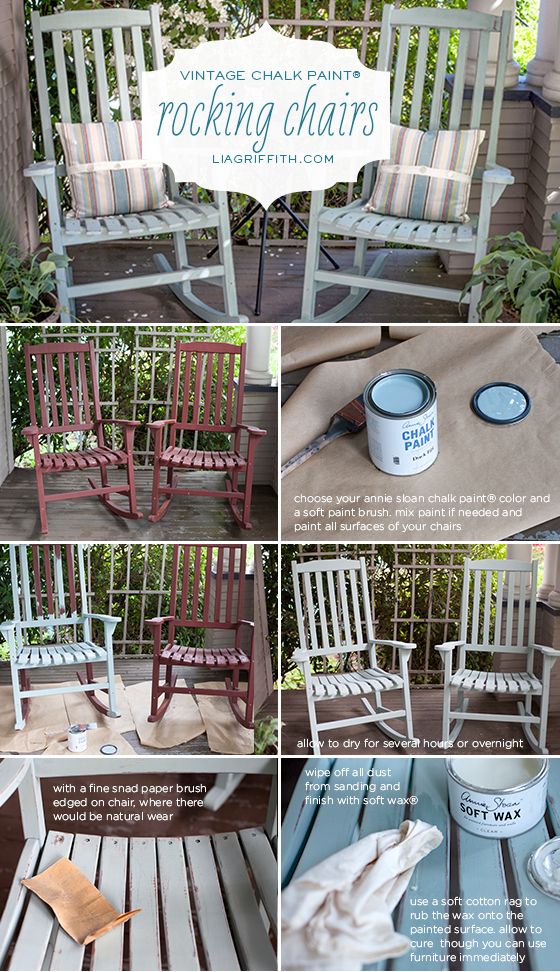 DIY Vintage Painted Rocking Chairs