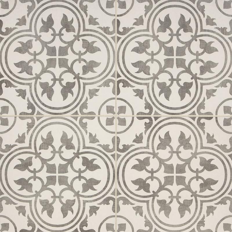 Daltile Memoir – 12 in. x 12 in. Glazed Ceramic Tile – Petal Grey ME20