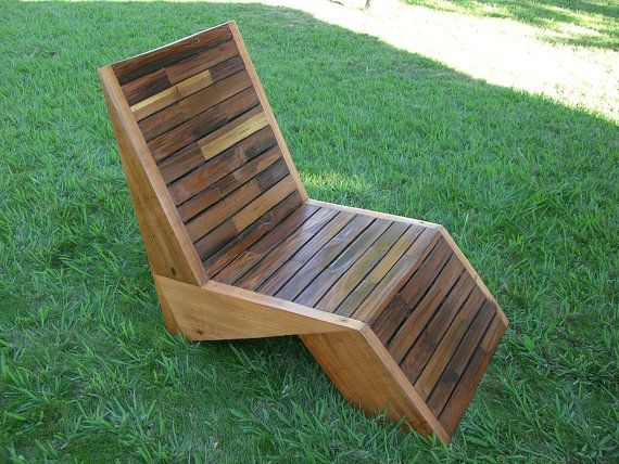 Deck Chair – Lawn Chair – Redwood Deck Chair – …