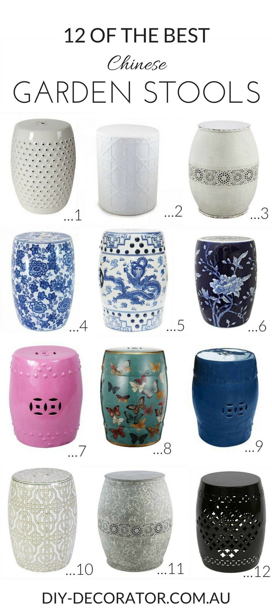 Decorating with Chinese Garden Stools - DIY Decorator