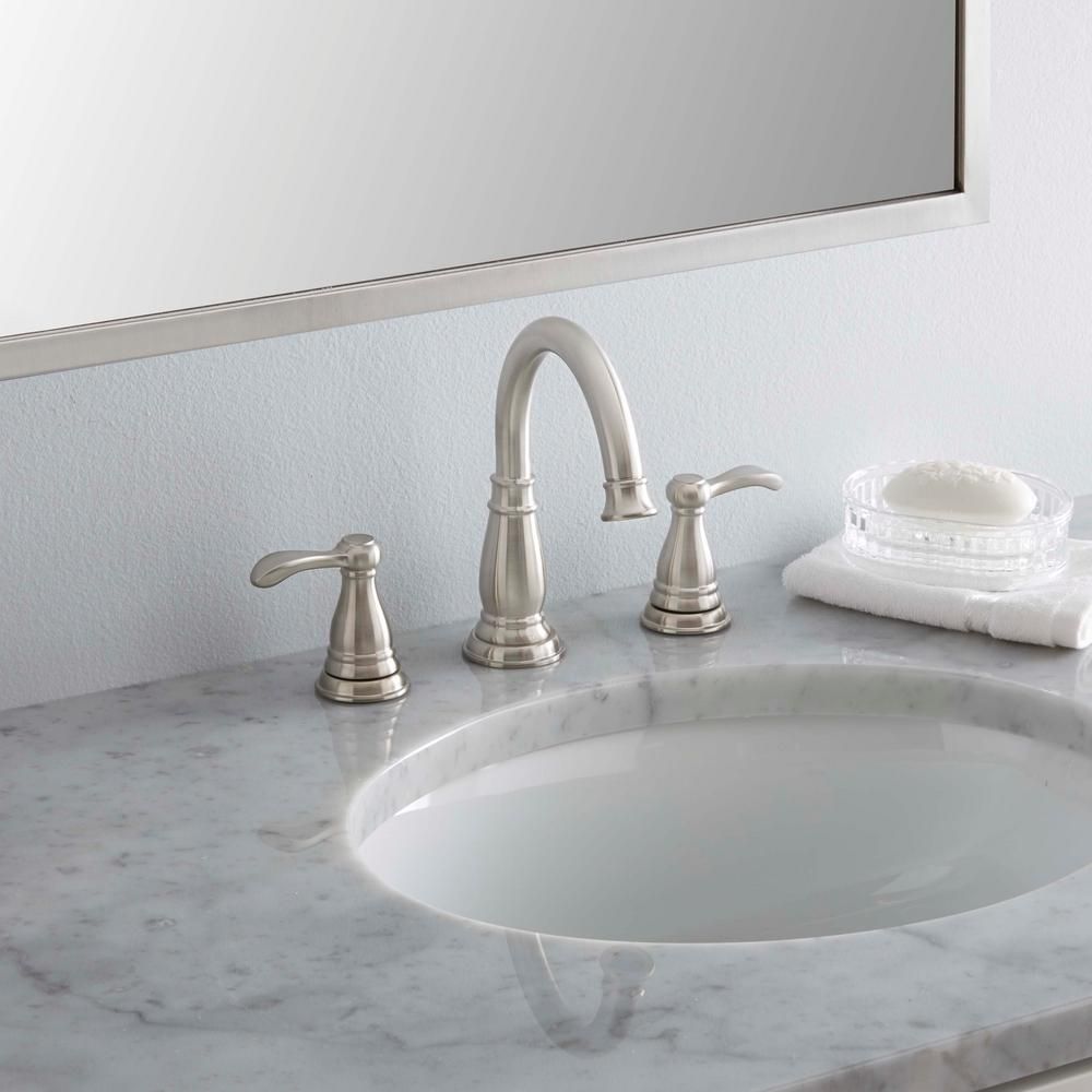 Delta Porter 8 in. Widespread 2-Handle Bathroom Faucet in Brushed Nickel-35984LF-BN-ECO – The Home Depot
