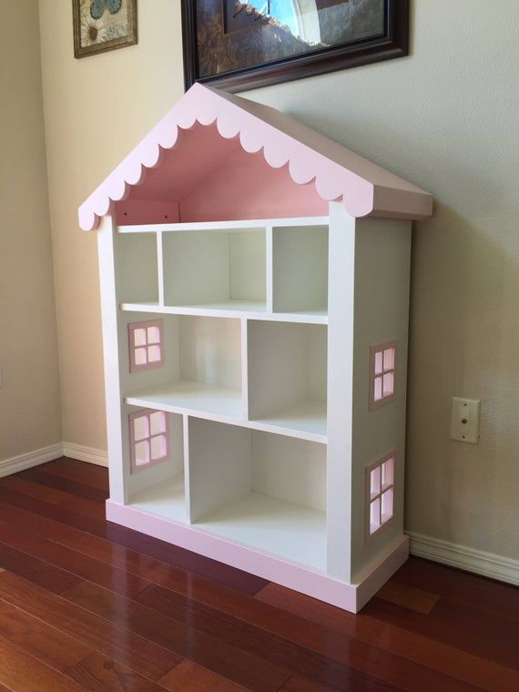 Dollhouse Bookcase, Kids Bookcase, Childs Bookshelf