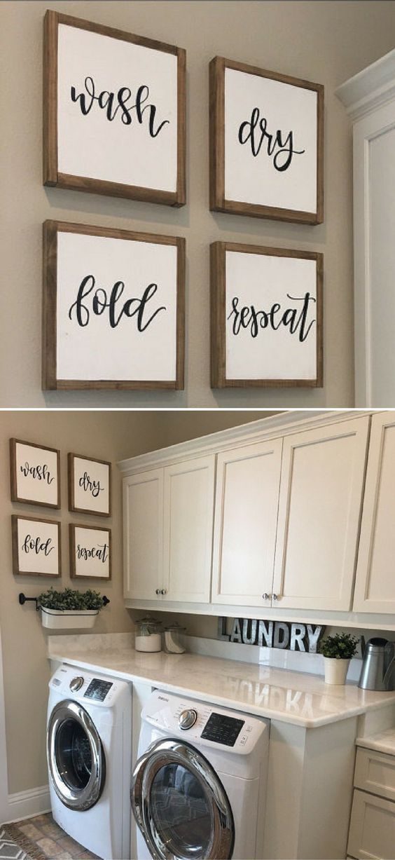 Dry wash the signs of repetition of folds | Laundry sign | Rustic home decor | Cloakroom sign...